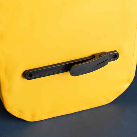 Neperšlampamas dviračio krepšys „900“, 27 l, geltonas