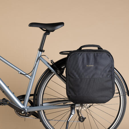 100 urban cycling eco-design pannier rack bag 15 L