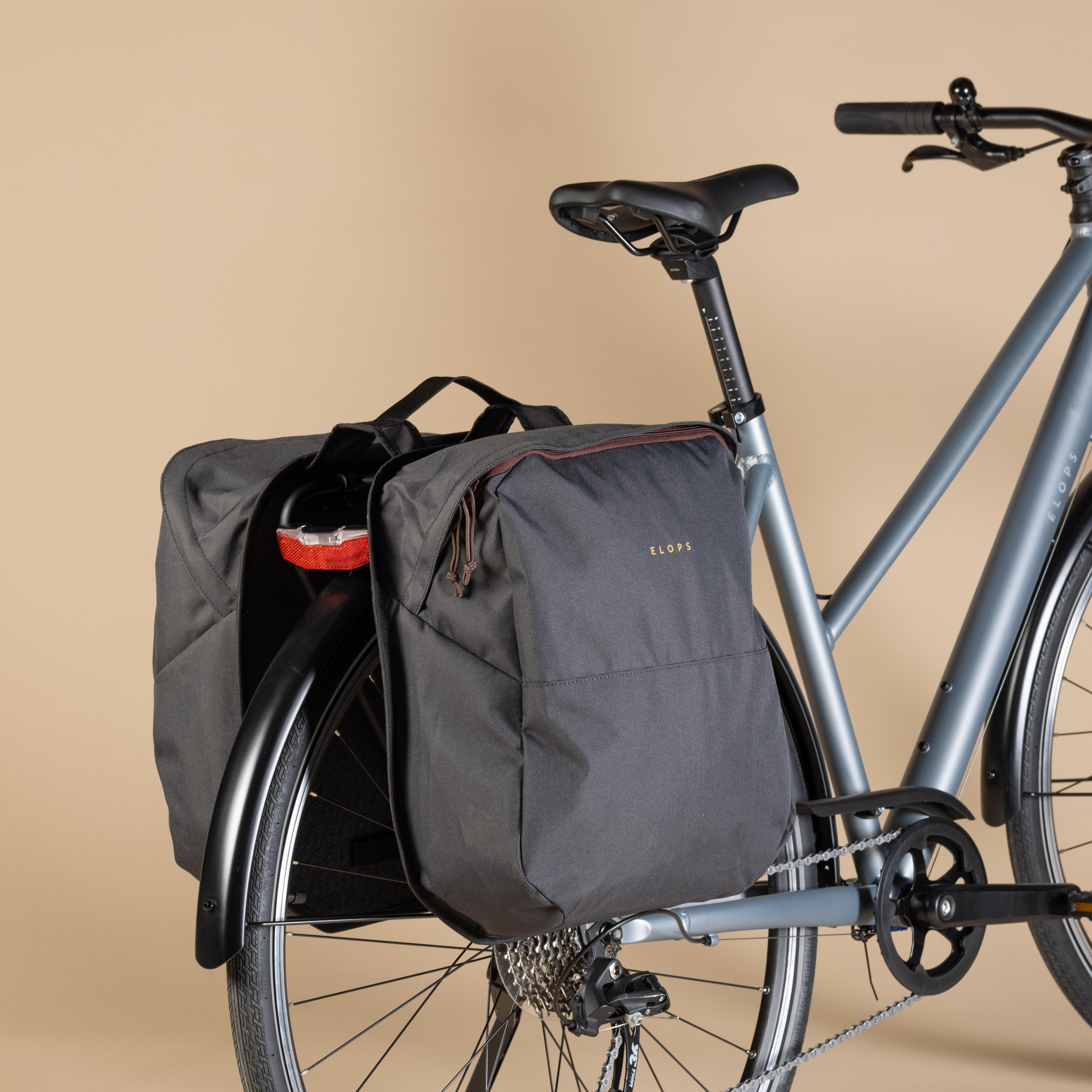 2 x 15 L Bike Double Bag - 100 - ELOPS