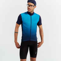 Maillot ciclismo manga corta verano hombre Triban RC 500 azul degradado