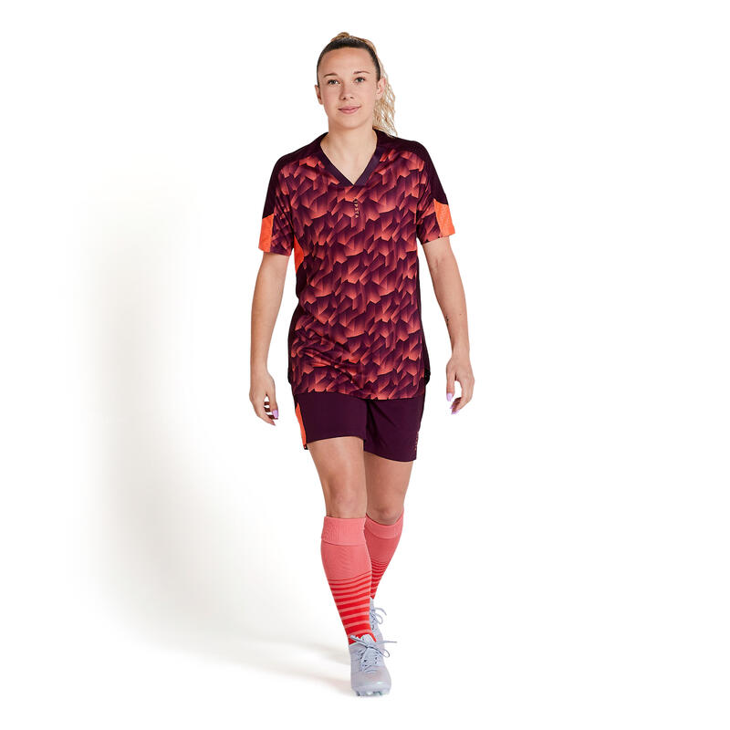 MAILLOT DE FOOTBALL FEMME F900 CORAIL