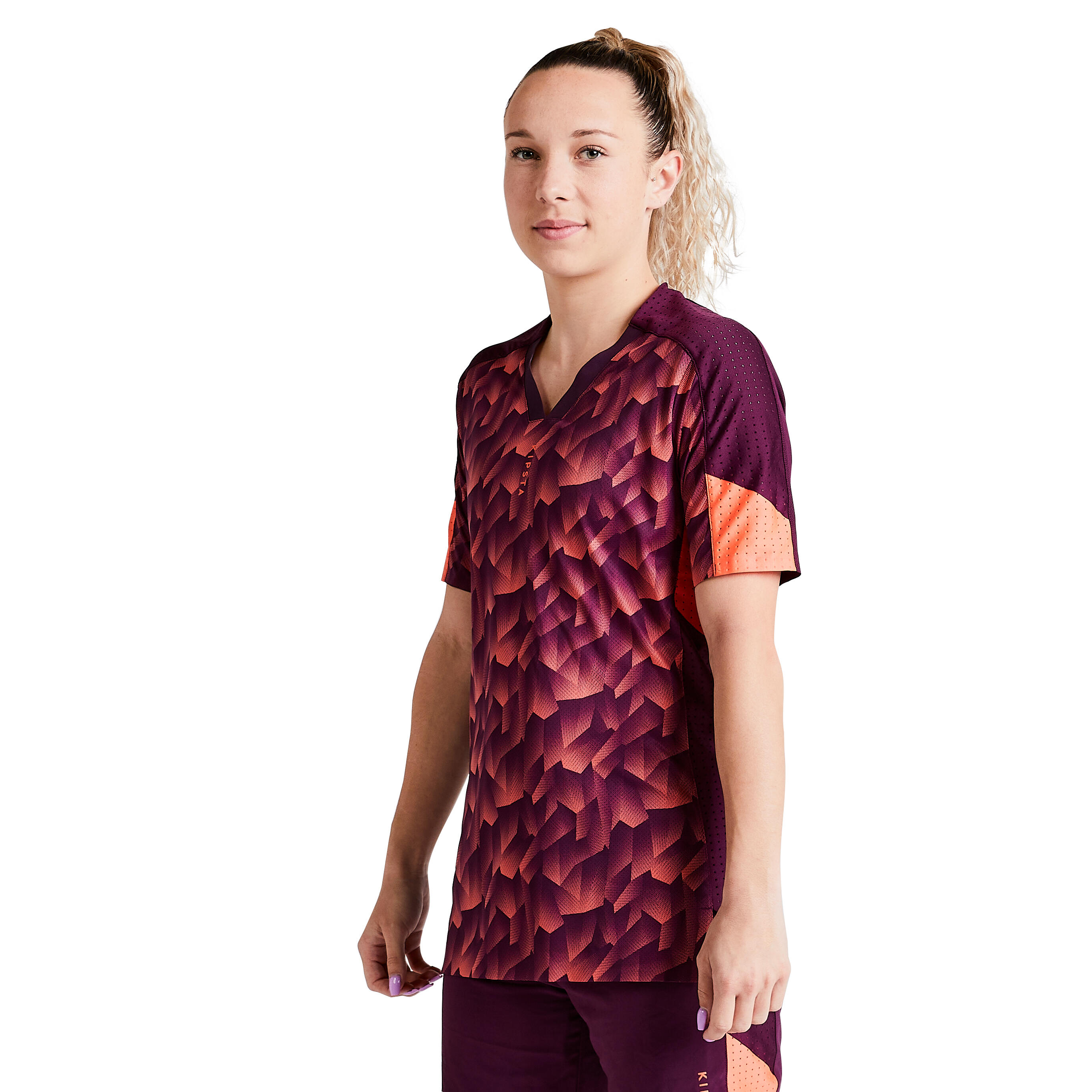 MAILLOT DE FOOTBALL FEMME F900 CORAIL 3/31