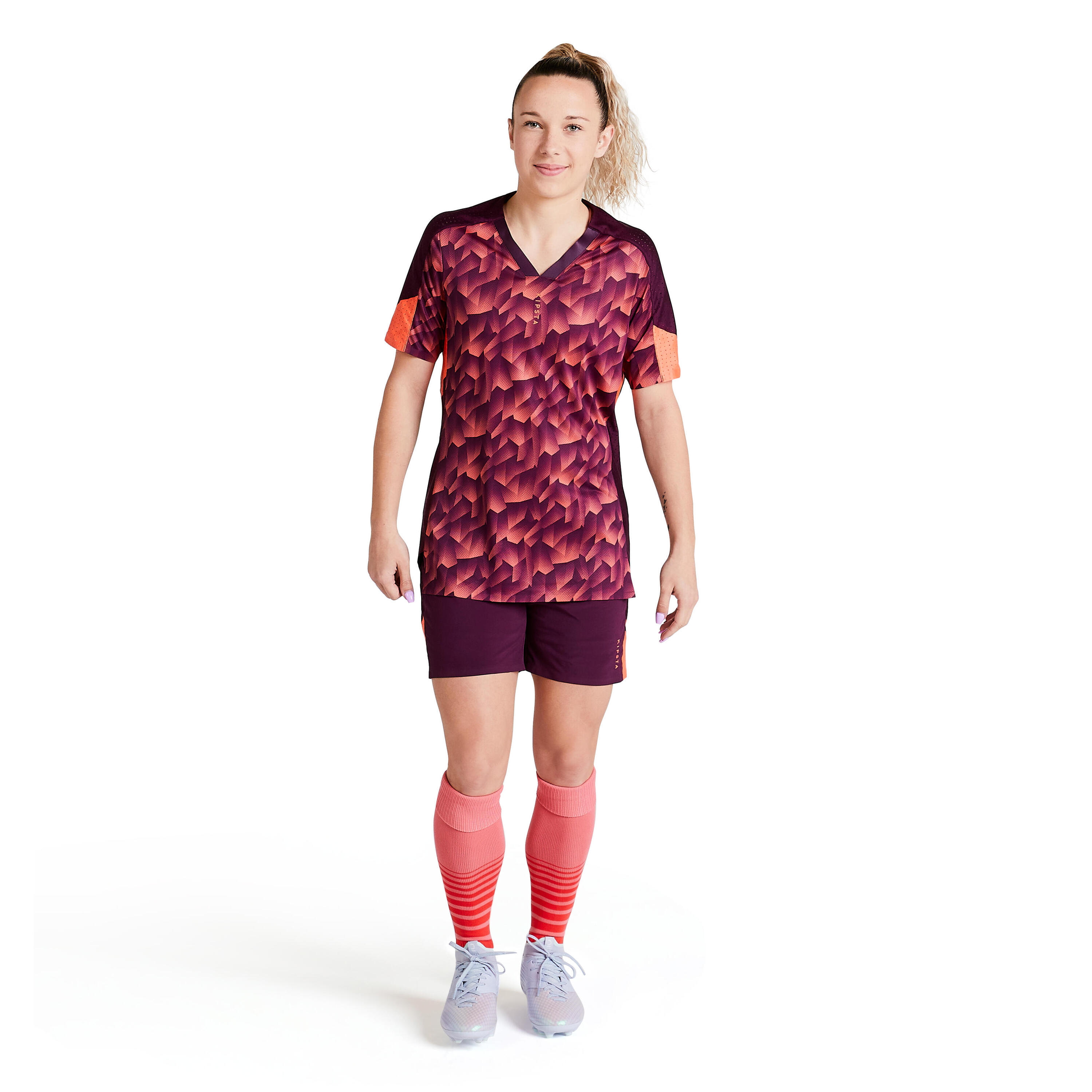MAILLOT DE FOOTBALL FEMME F900 CORAIL 5/31