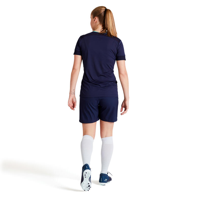 Camiseta fútbol mujer F500 Azul Verde