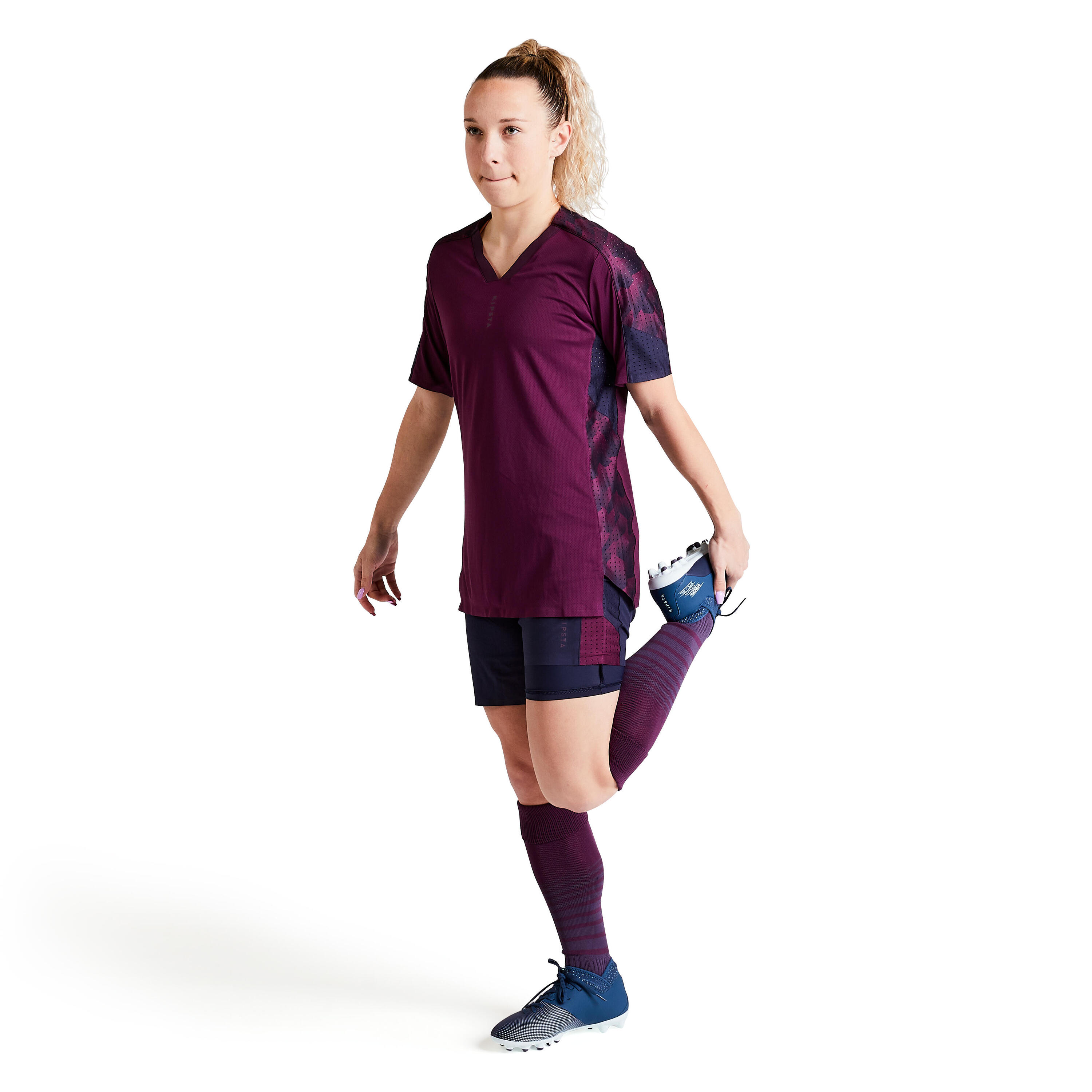 Pantalón corto de fútbol mujer F900 Azul Negro 8/25