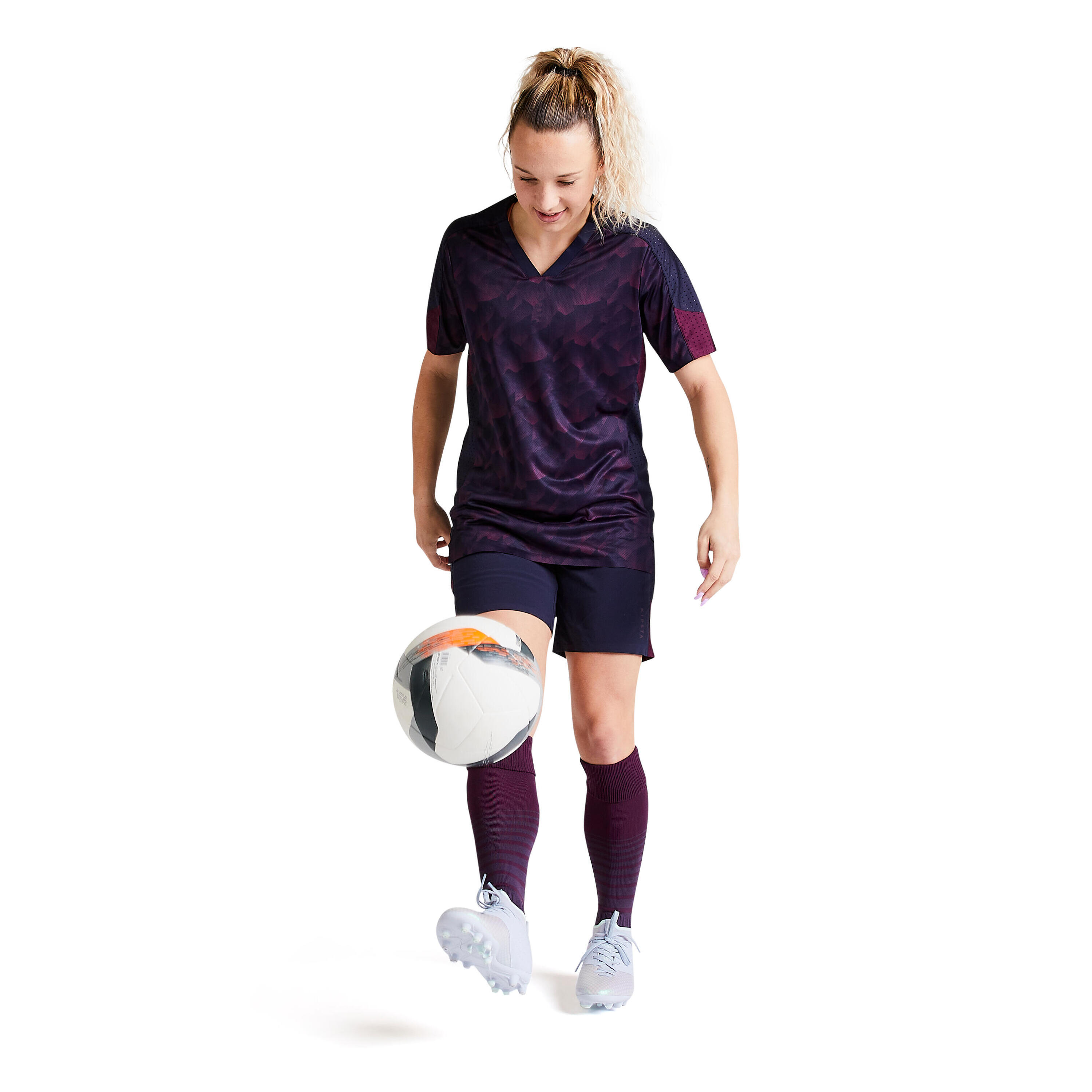Women's Football Shorts F900 - Blue/Black 21/25
