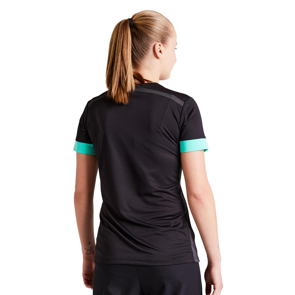 Fussballtrikot F500 Damen schwarz