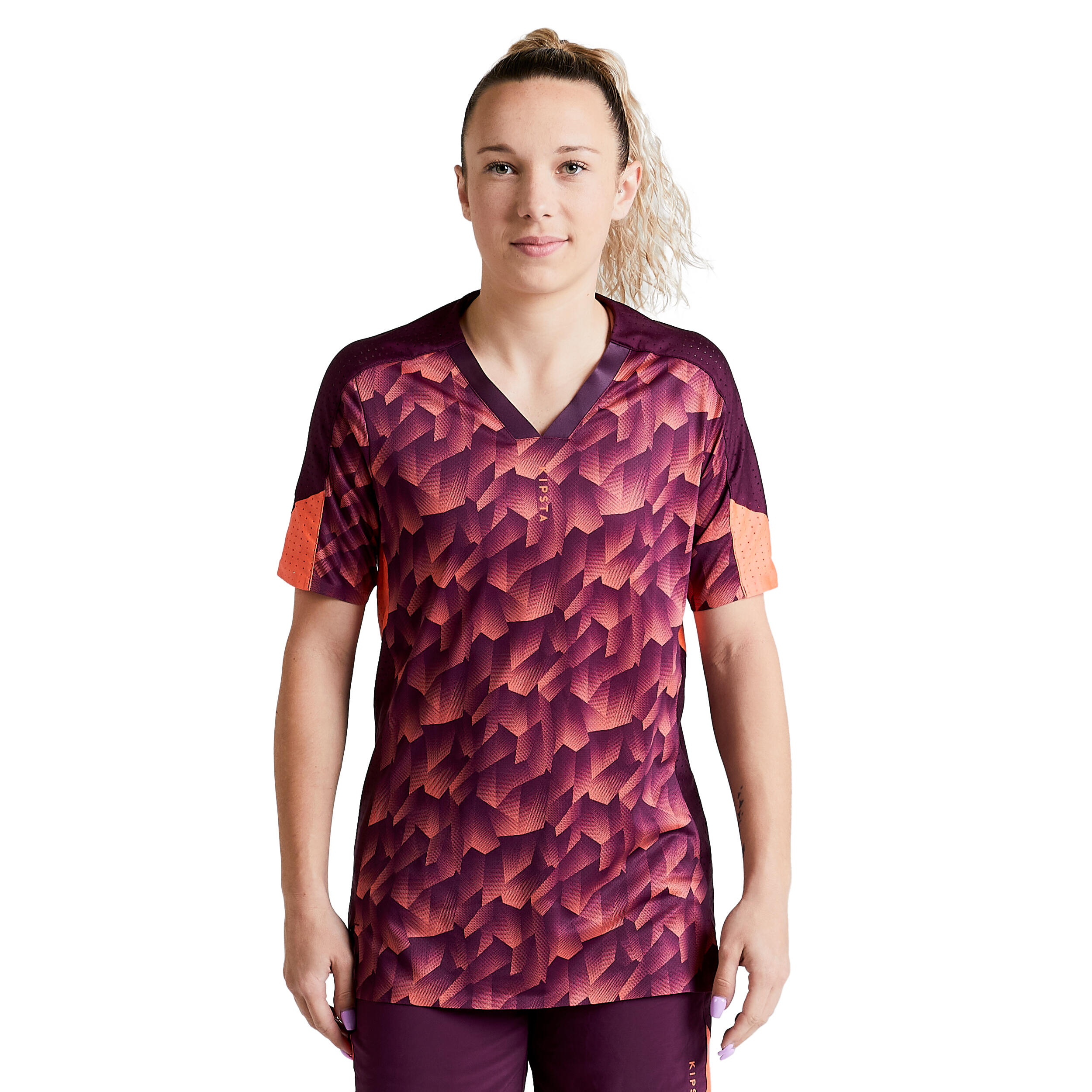 KIPSTA Dámsky futbalový dres F500 korálový L · záber 5