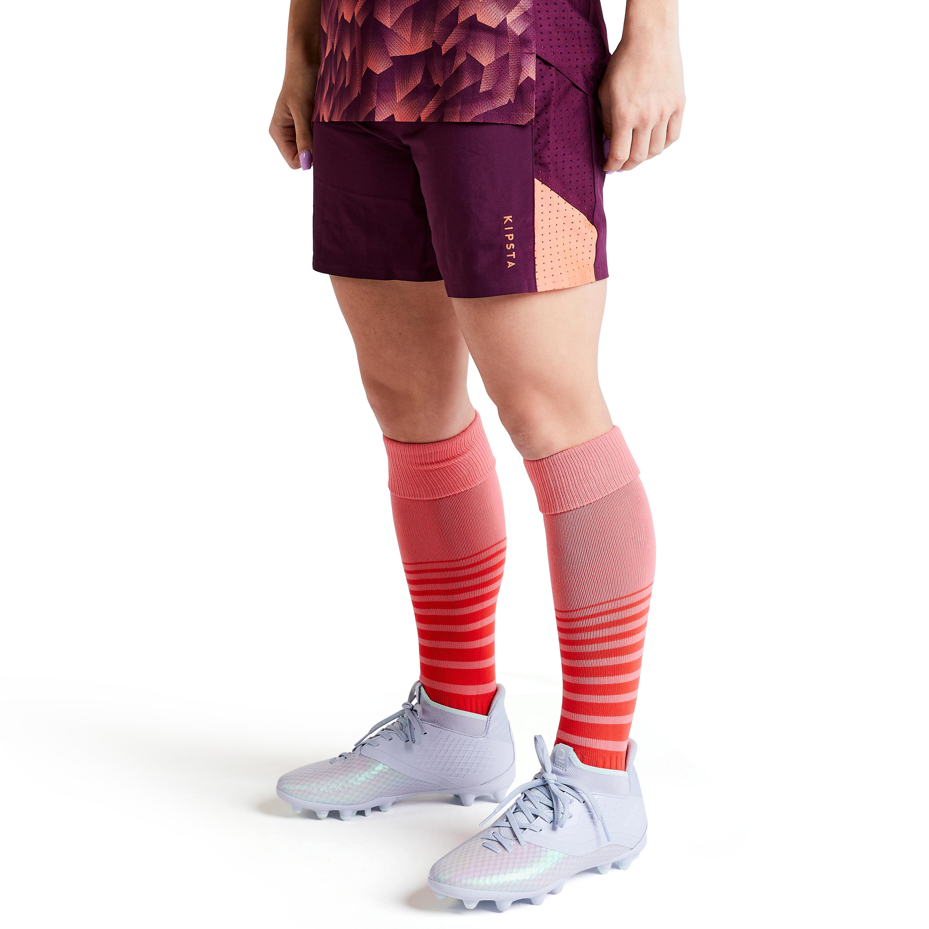 Women's Football Shorts F900 - Purple 6/19
