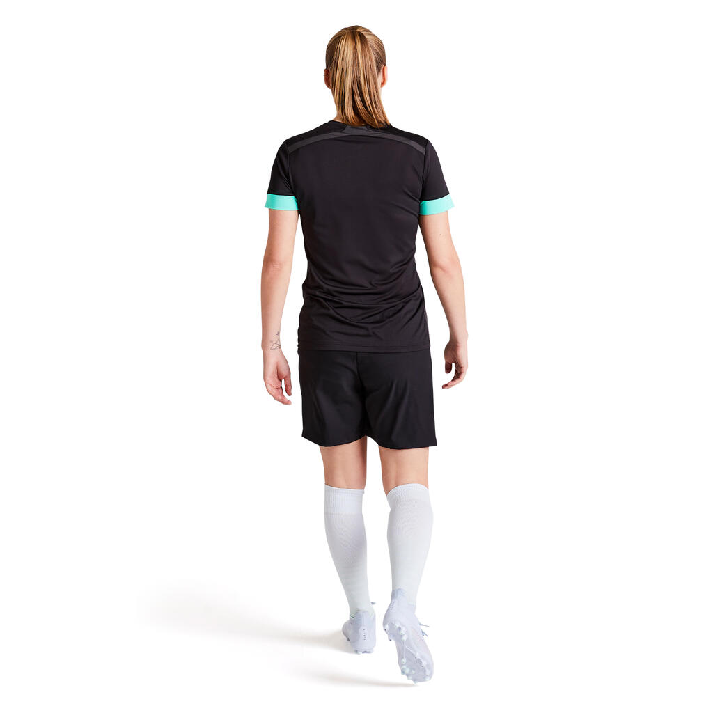 Fussballtrikot F500 Damen schwarz