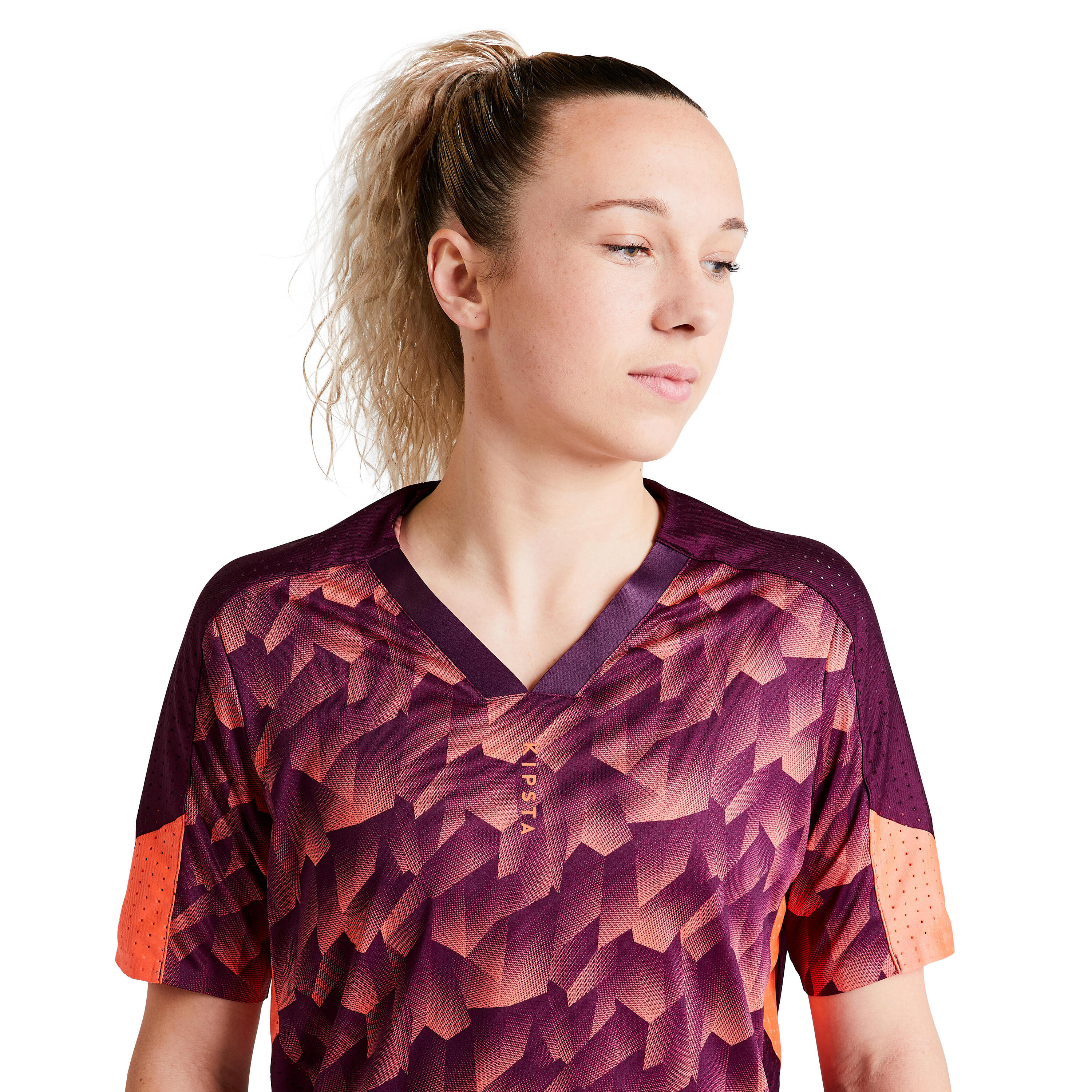 MAILLOT DE FOOTBALL FEMME F900 CORAIL 10/31