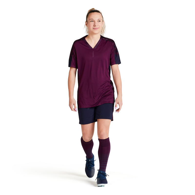 Női rövidnadrág futballhoz F900, fekete 