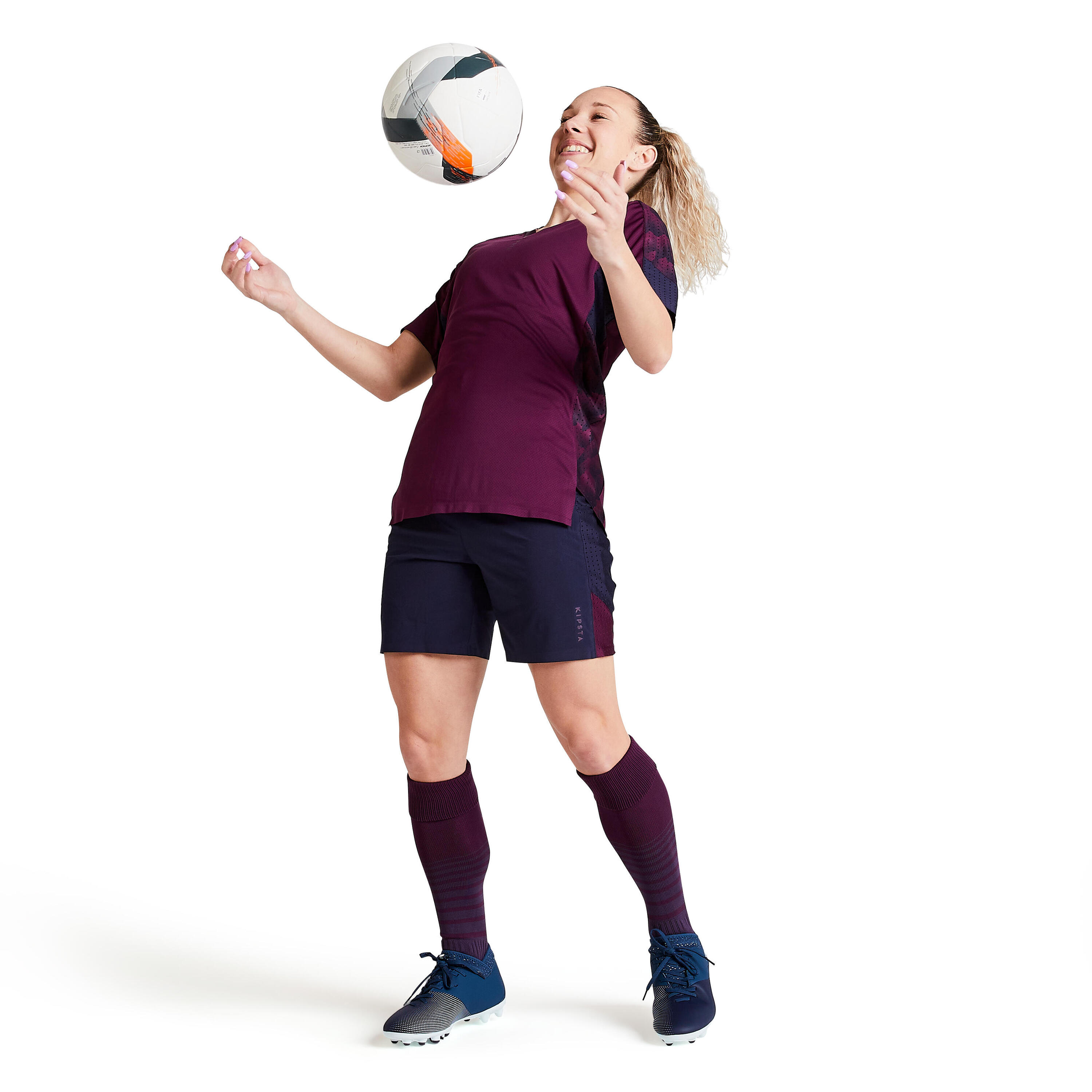 Pantalón corto de fútbol mujer F900 Azul Negro 20/25