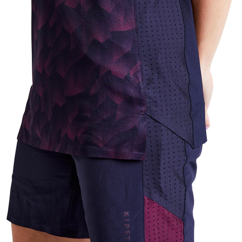 Voetbalshort voor dames F900 blauw/zwart