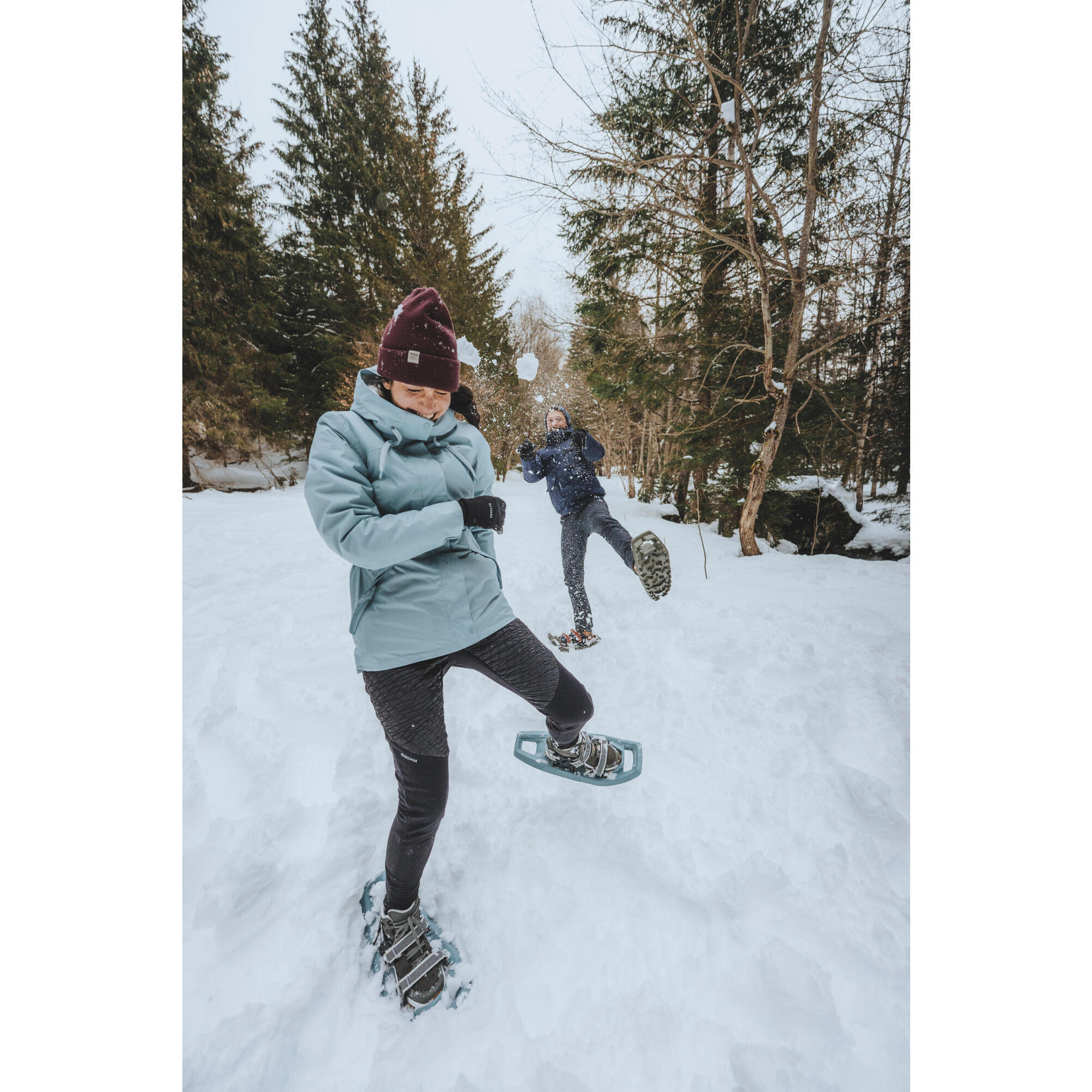 Warm water-repellent hiking leggings - SH500 MOUNTAIN - ladies