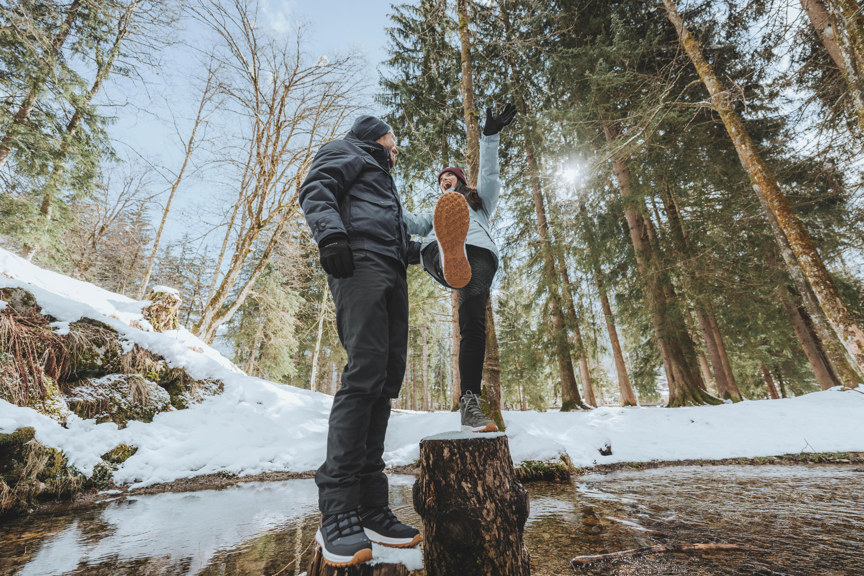 Wanderhose -4°C, wasserabweisend Herren, NH500 grau 10/12