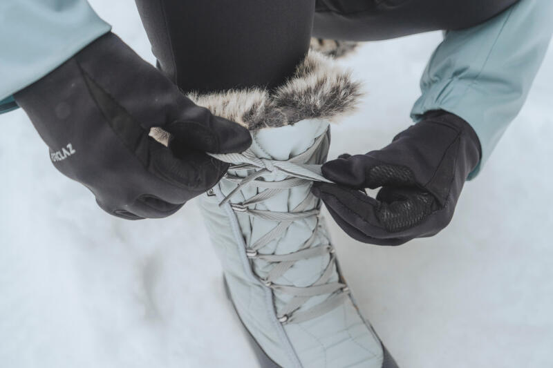 Buty turystyczne damskie śniegowce Quechua SH500 X-Warm sznurowane