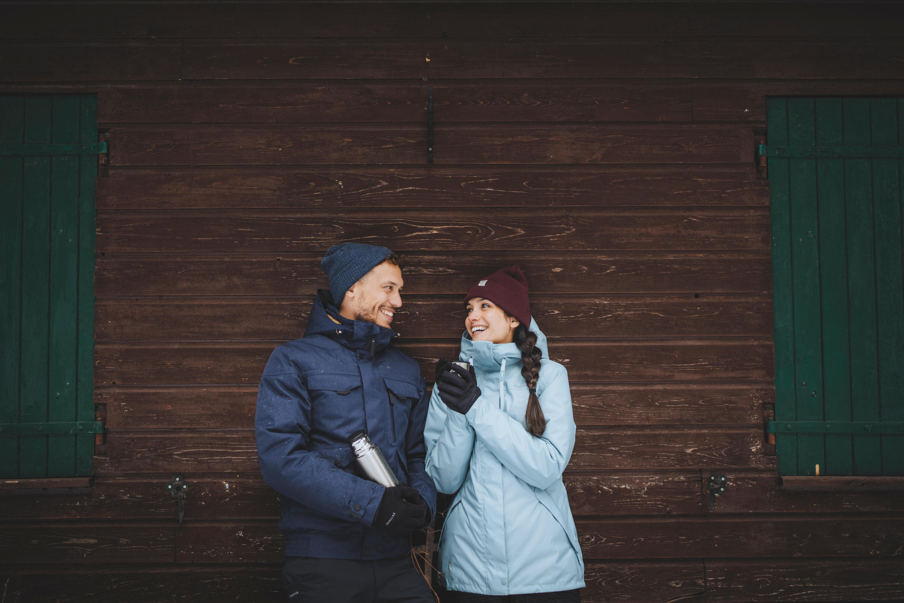 Wasserdichte Winterjacke -10°C Wandern Damen, NH500 Blau 16/19