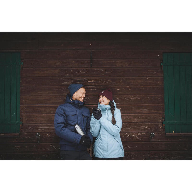 Veste de randonnée -10°C imperméable femme, NH500 bleu