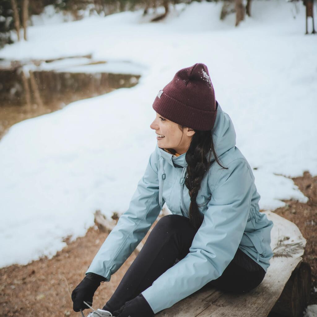 Women's warm water-repellent hiking leggings - SH500 MOUNTAIN