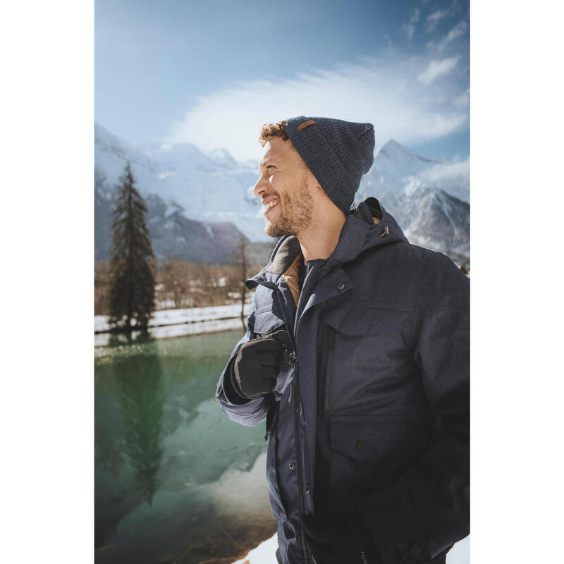 Pánská turistická bunda -10 °C nepromokavá NH500