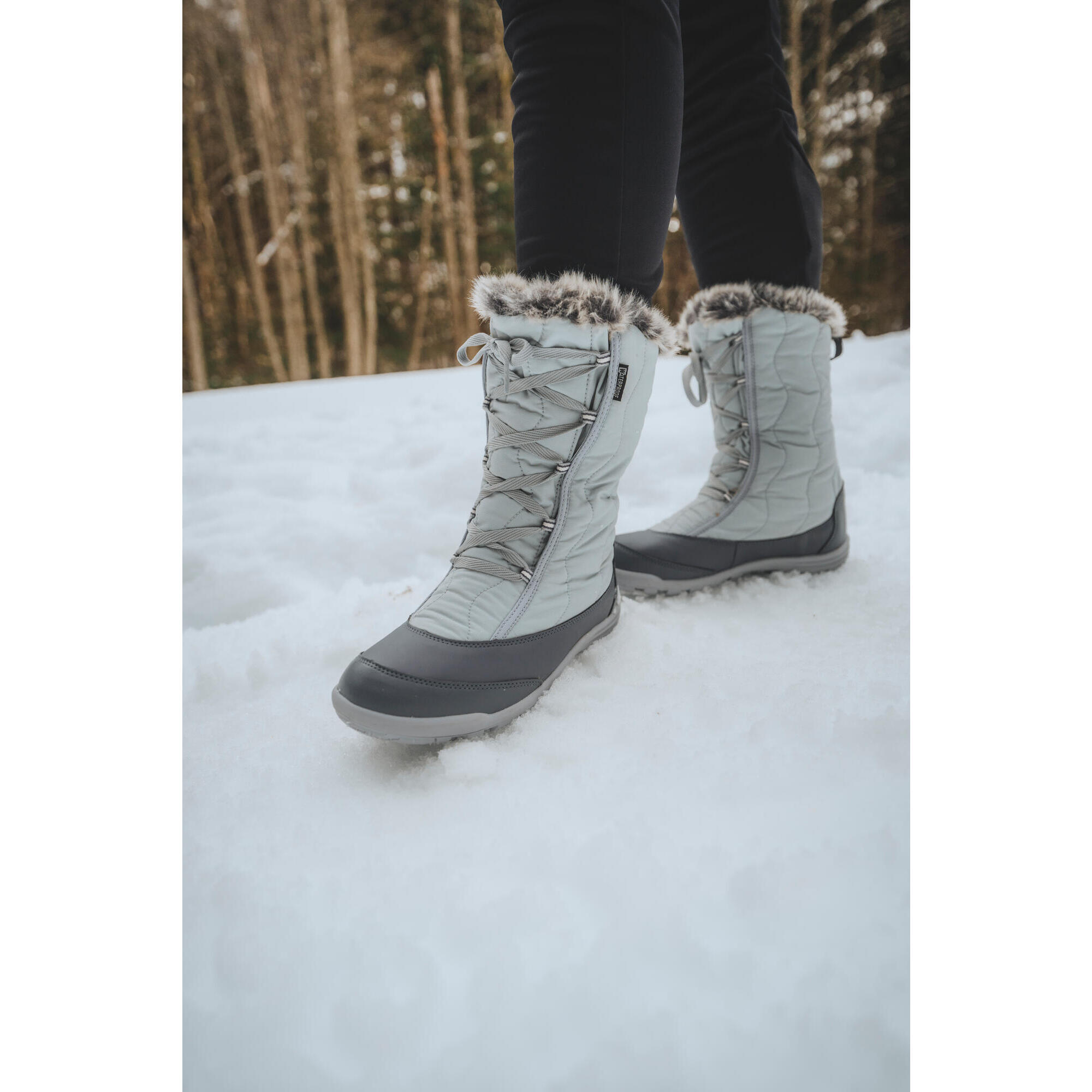 Bottes de randonn e neige femme SH500 x warm lacets QUECHUA