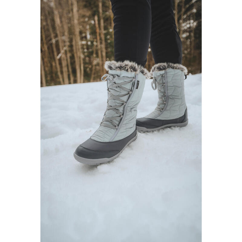 Bottes de neige chaudes imperméables - SH500 X-WARM LACETS - femme