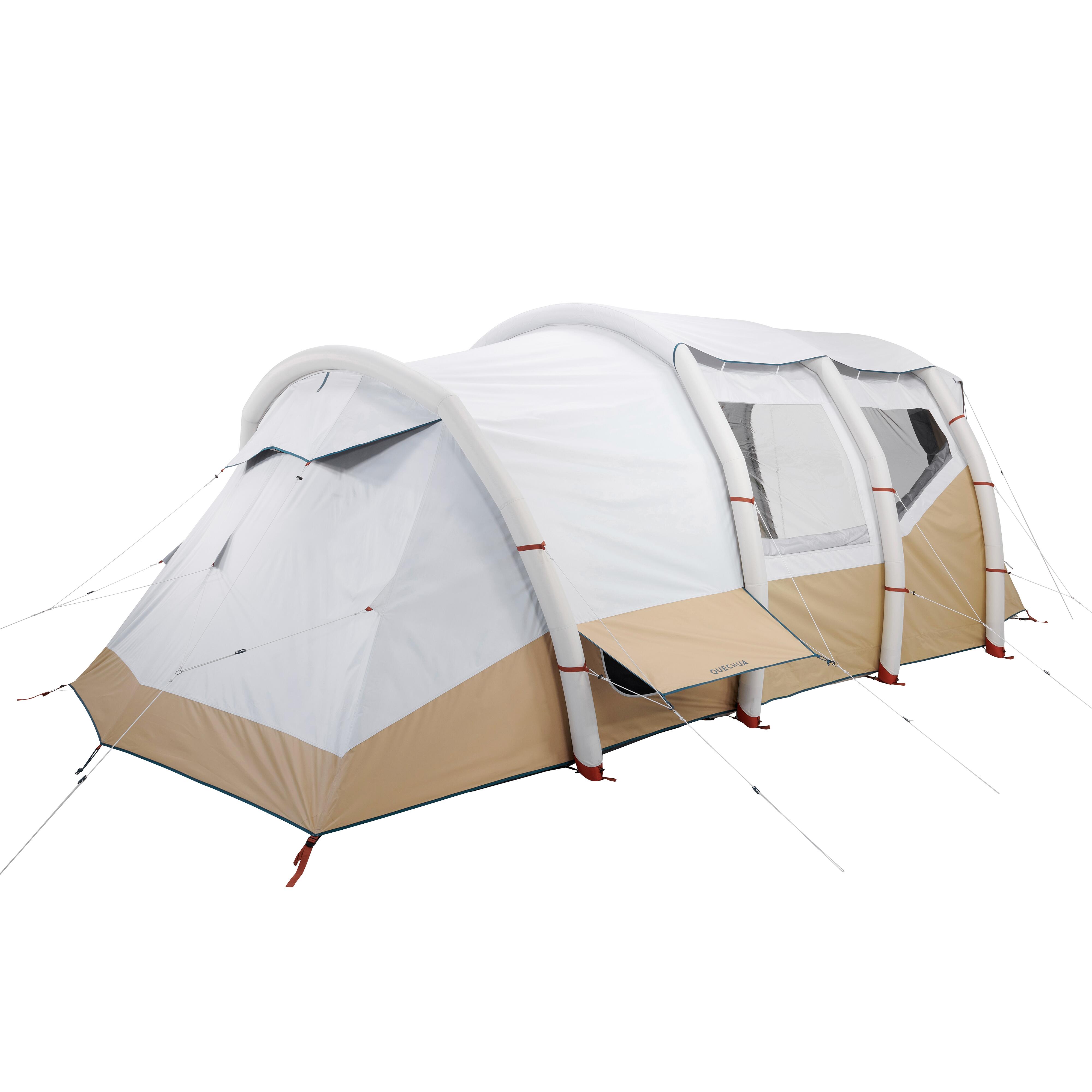 6-Person Inflatable Camping Tent, Air Seconds 6.3 Fresh&Black - QUECHUA