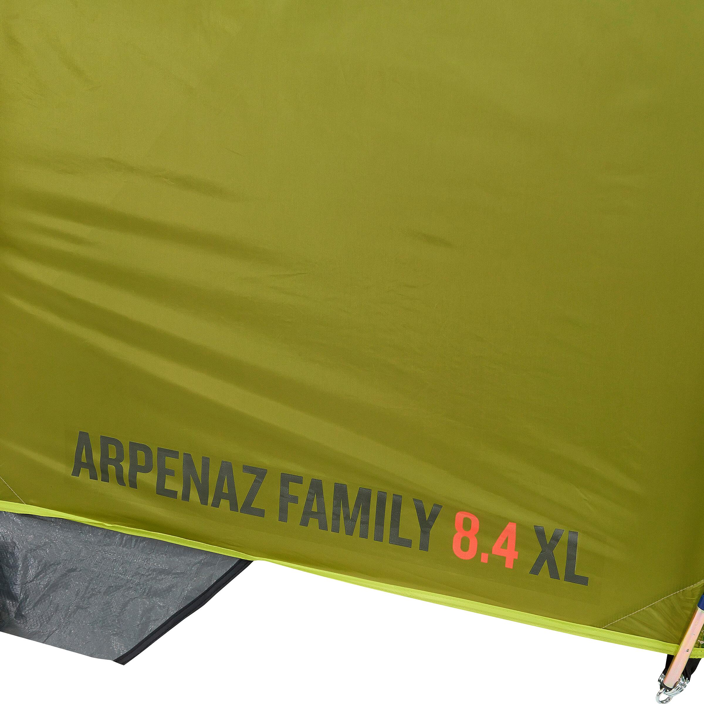 Camping tent with poles - Arpenaz 8.4 - 8 Person - 4 Bedrooms 2/24