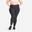 Legging voor cardiofitness dames smartphonezak grote maten zwart