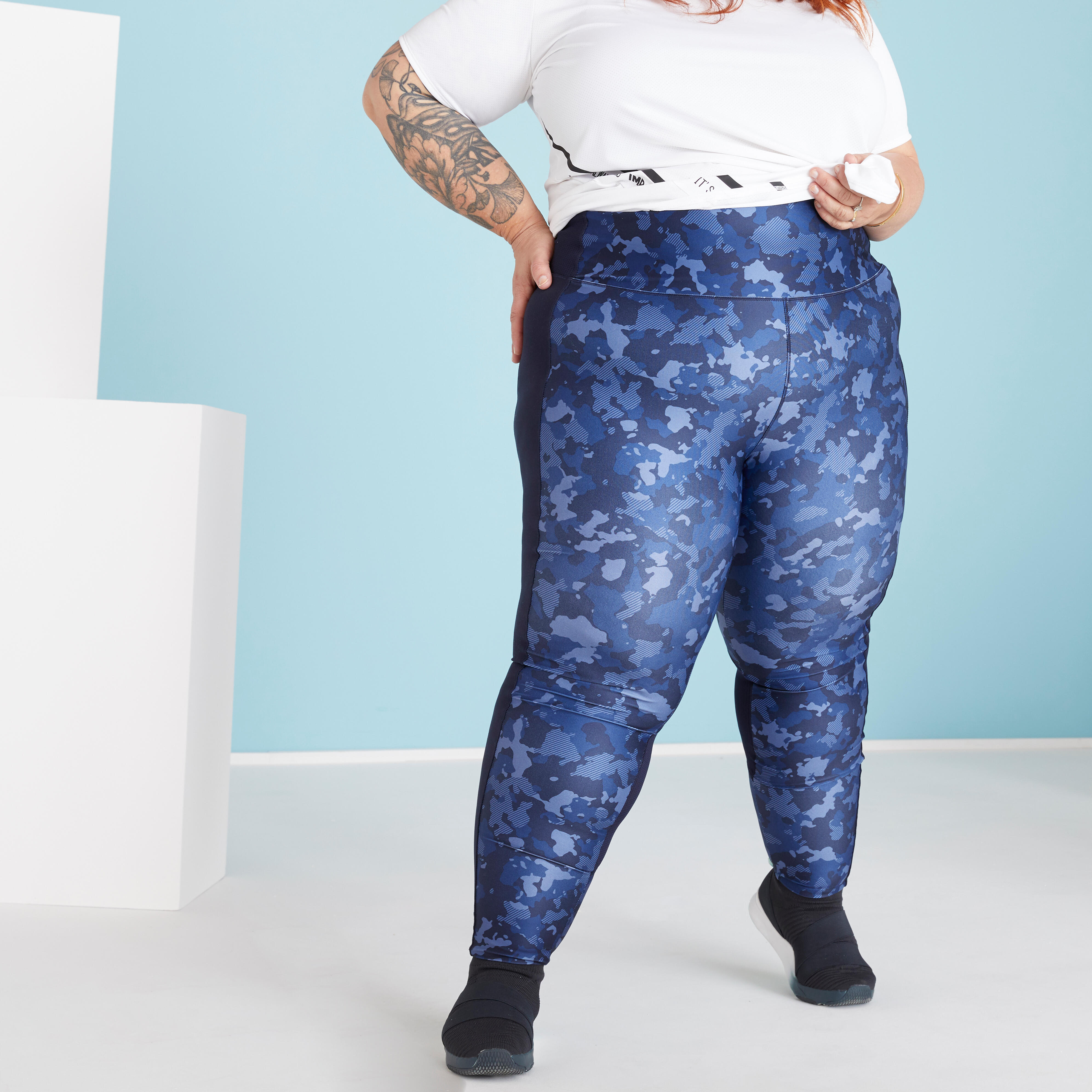 Leggings donna fitness 120 taglie forti dalla 3XL alla 5XL DOMYOS |  DECATHLON