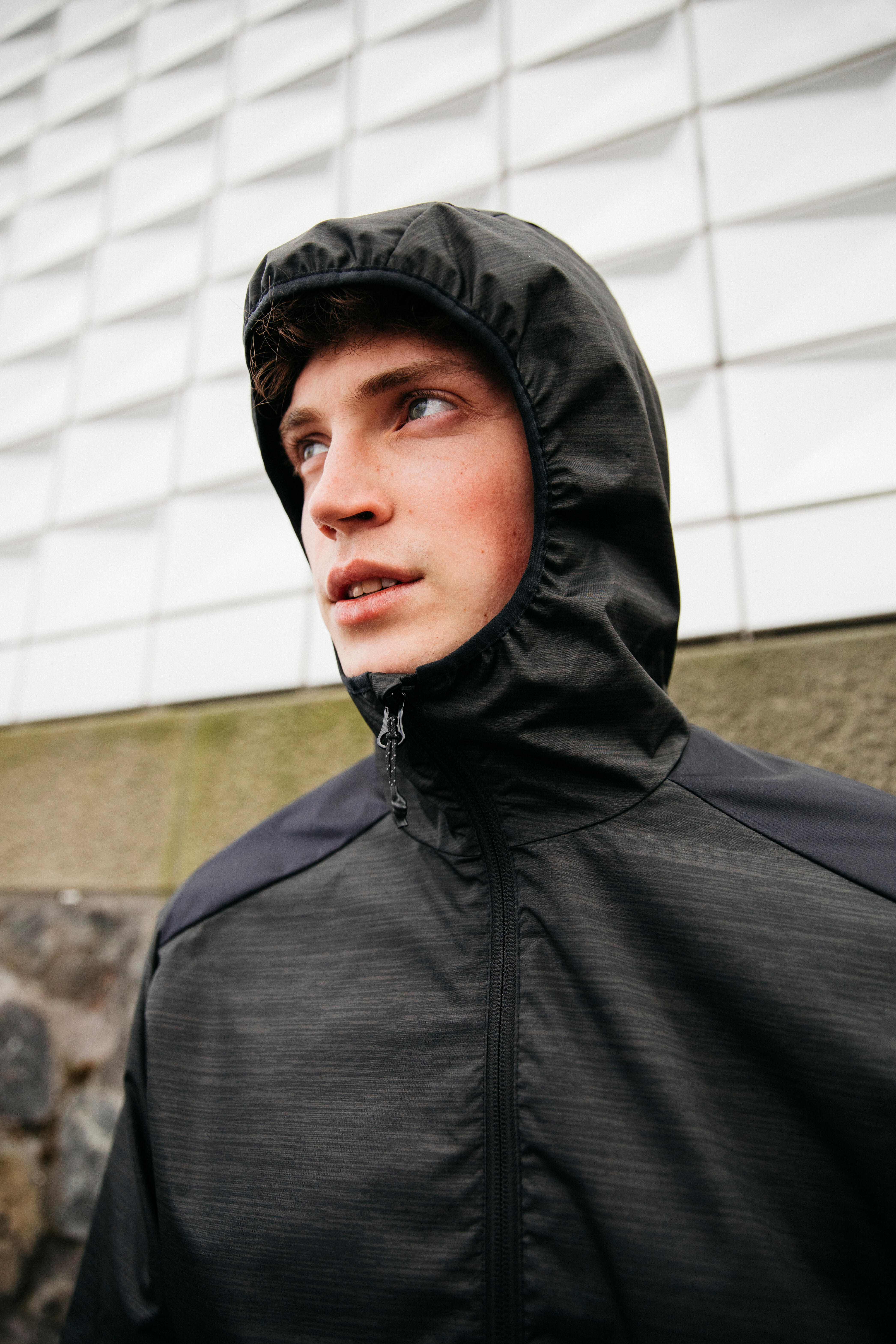 Men's Running Rain Jacket - Run Rain Black - KALENJI