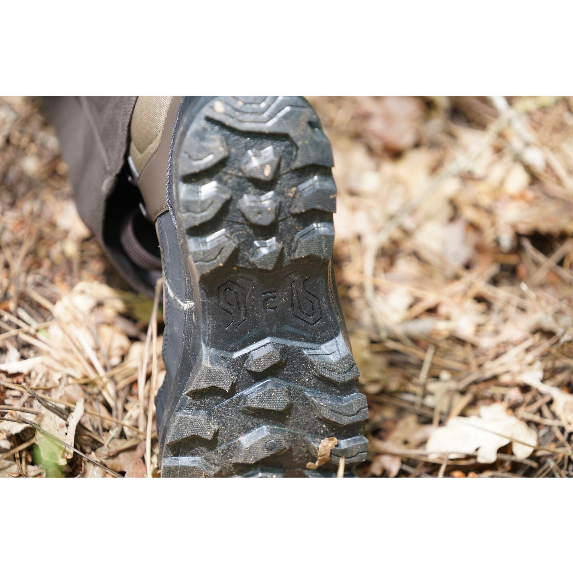 Botas De Caza Solognac Crosshunt 100 Hombre Marrón Piel Transpirables 7/8