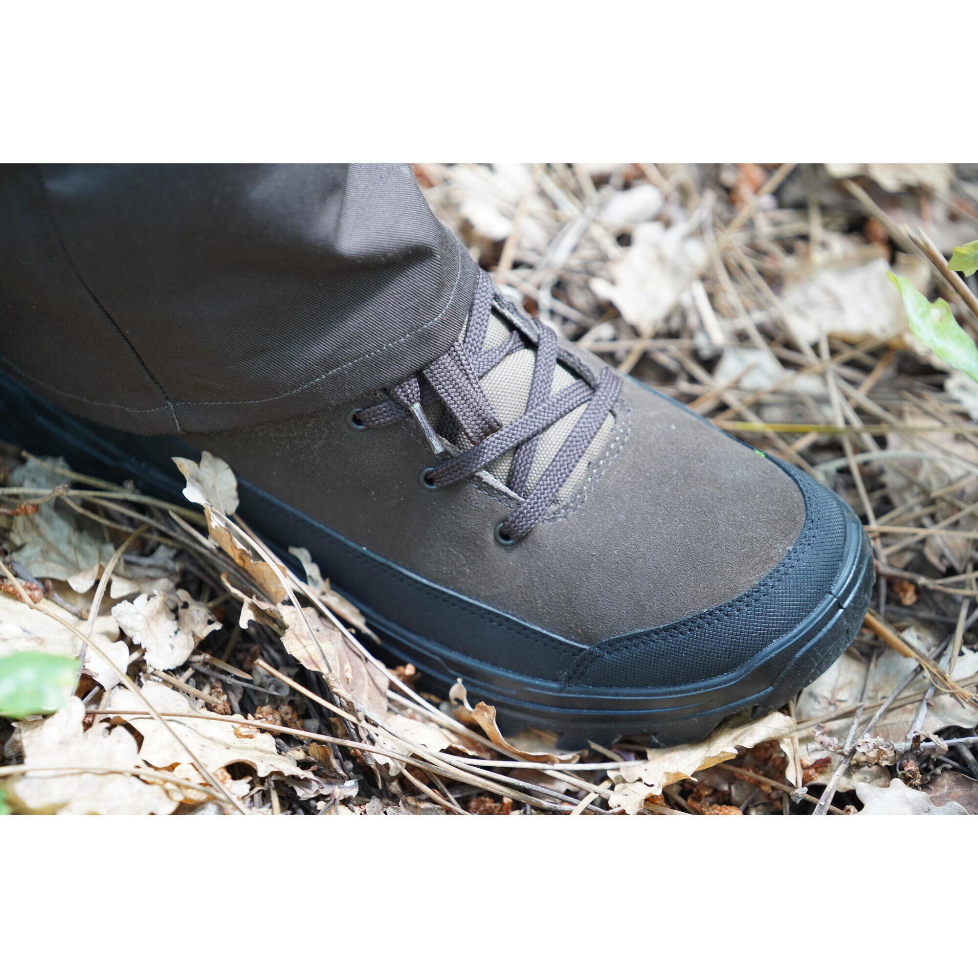 Botas De Caza Solognac Crosshunt 100 Hombre Marrón Piel Transpirables 6/8