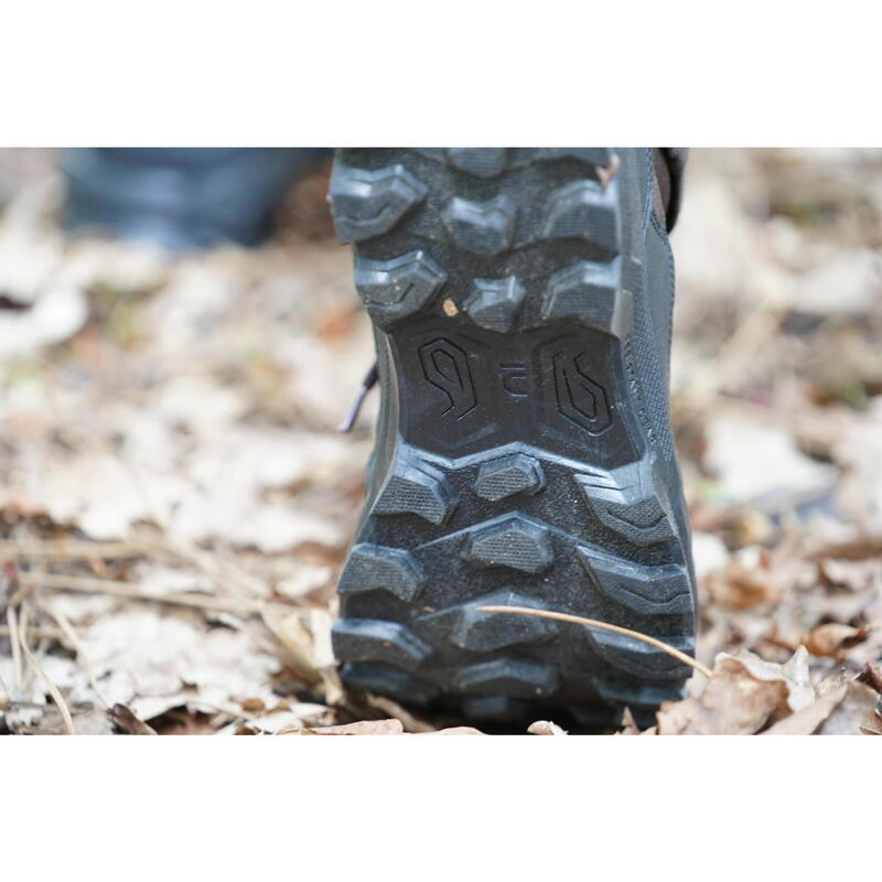 Lovecké kotníkové boty prodyšné Crosshunt 100 D kožené hnědé
