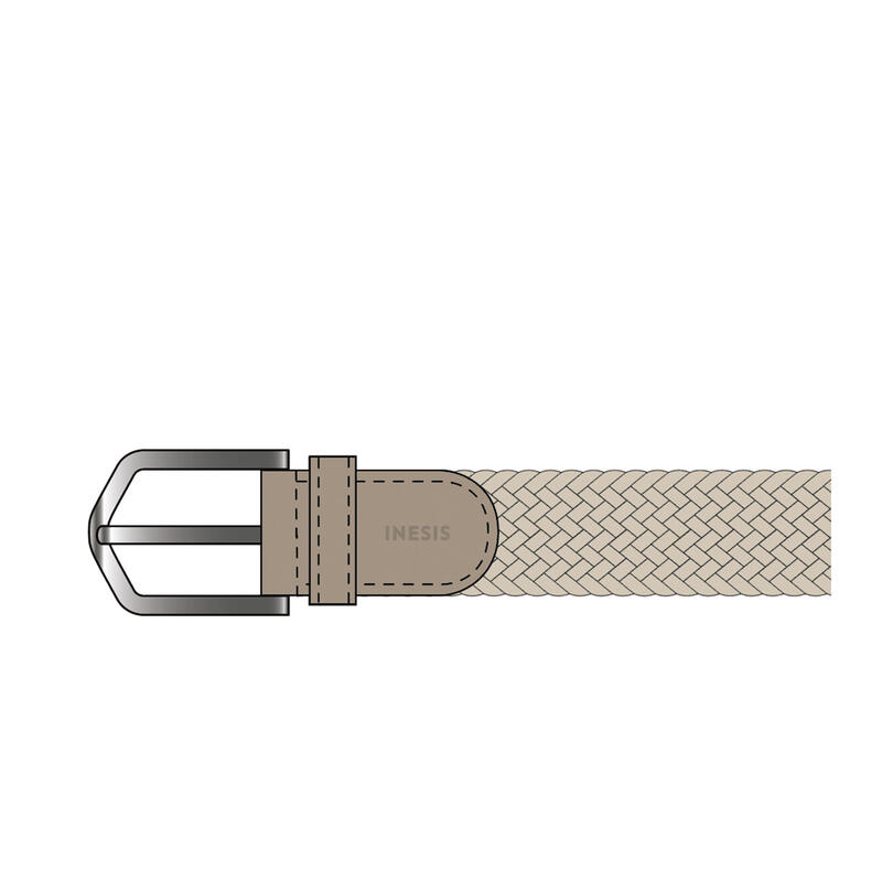 Golf stretchy braided belt - linen
