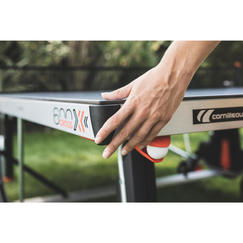 MASĂ DE TENIS DE MASĂ PENTRU EXTERIOR 600X GRI