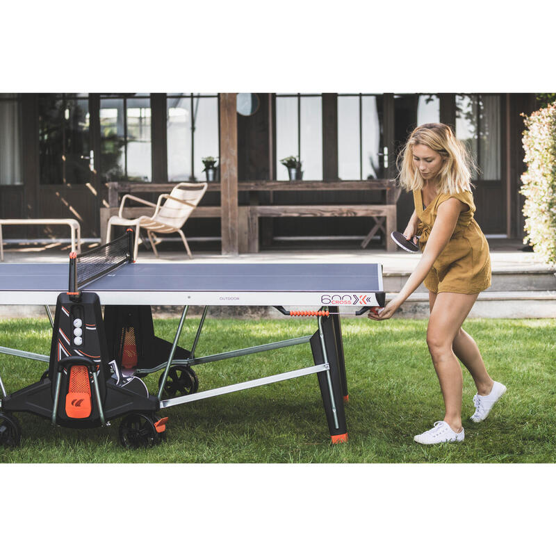 Tafeltennistafel voor free tafeltennis 600X outdoor grijs