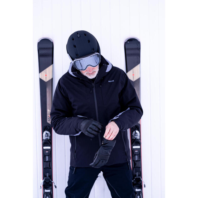 男款滑雪外套 500 黑色