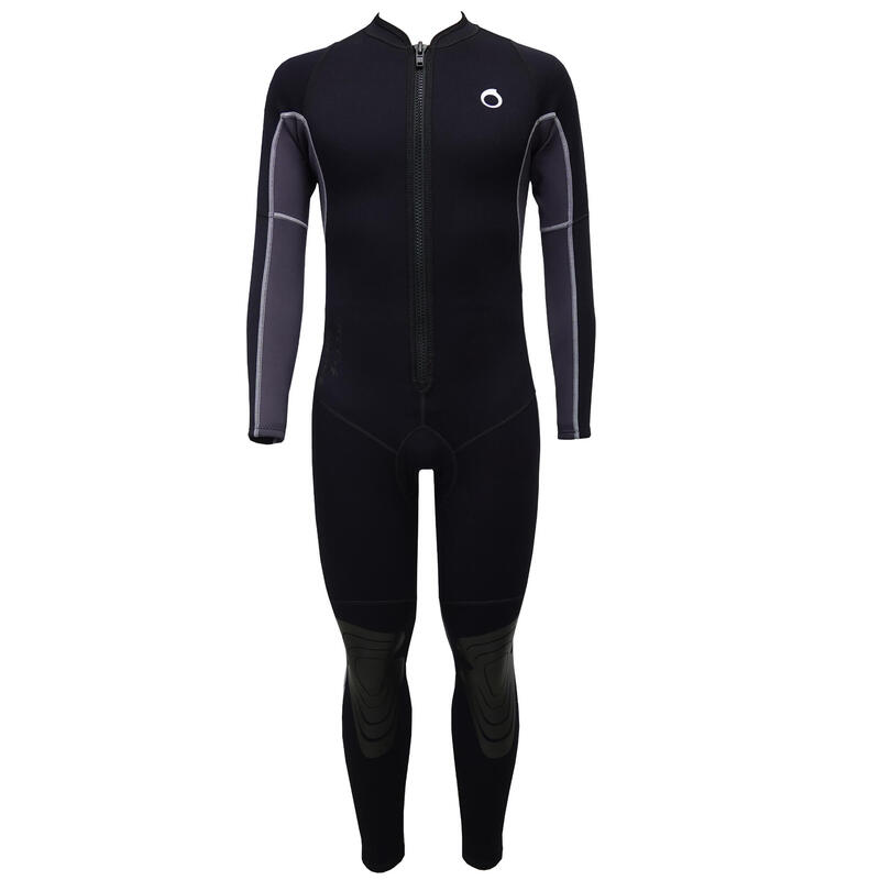 SUBEA Men's 2 mm full snorkelling wetsuit with front zip.