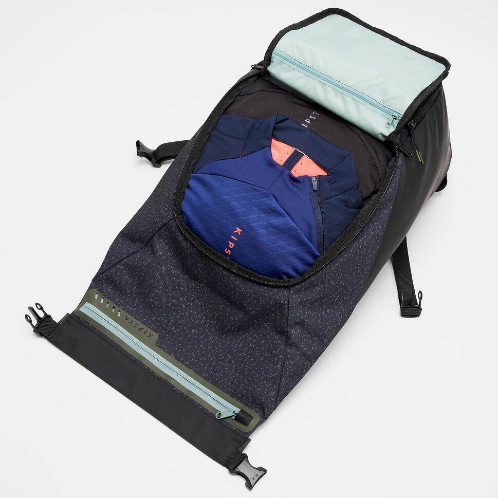 25L Backpack Urban Black / Reflective KIPSTA Decathlon