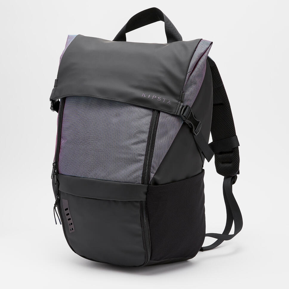 25L Backpack Urban Black / Reflective KIPSTA Decathlon