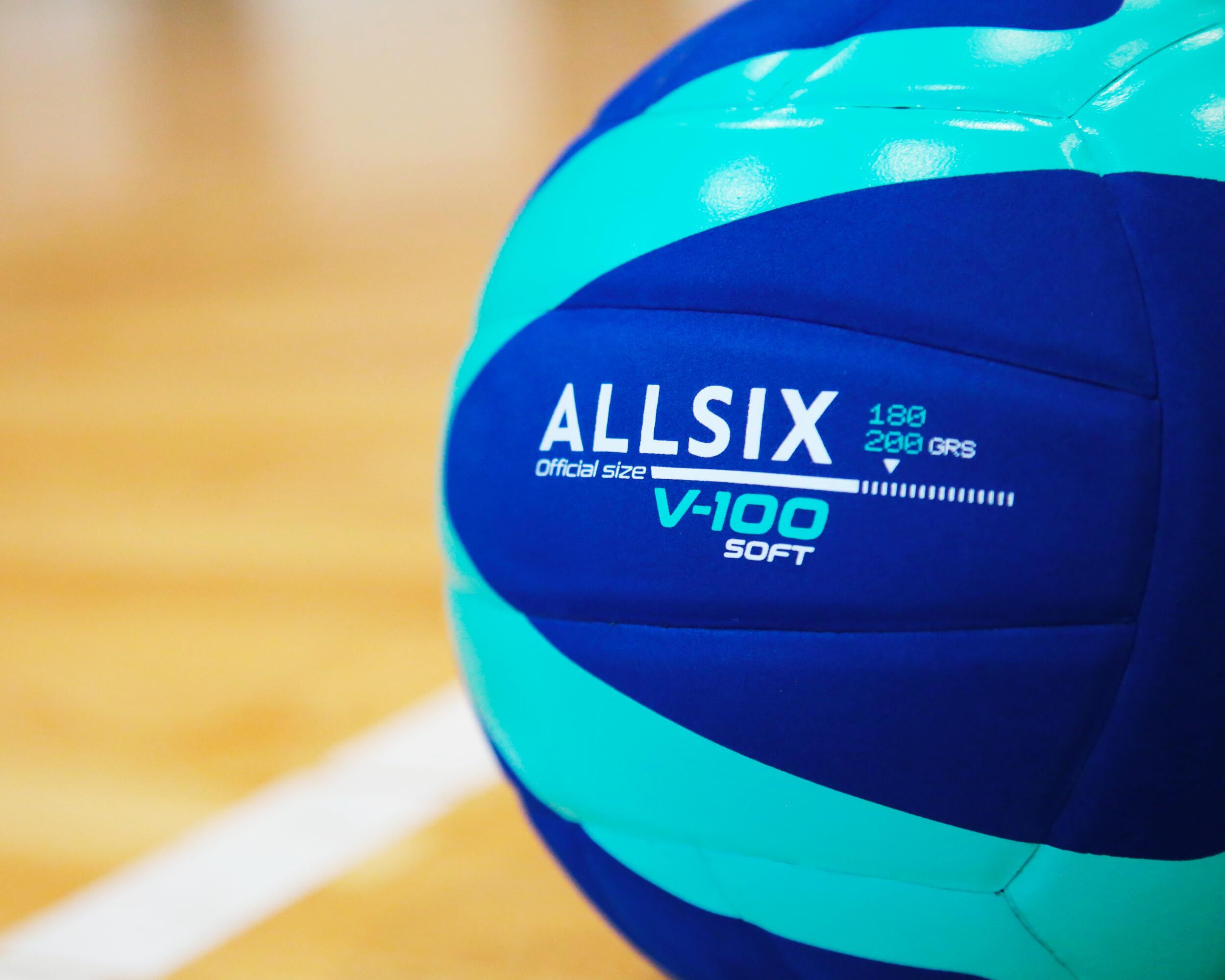 180-200 g Volleyball for 4- to 5-Year-Olds V100 Soft - Blue 3/3