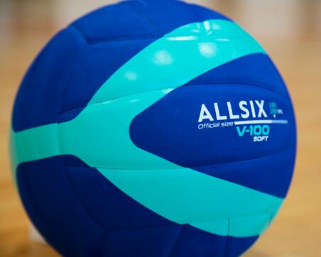 М'яч волейбольний V100 Soft для дітей від 4 до 5 років 180-200 г синій