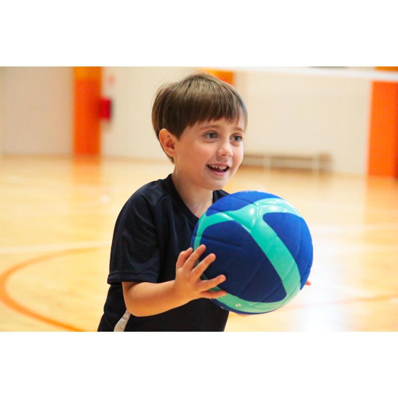 Volleyball V100 Soft 180–200 g 4–5 Jahre blau