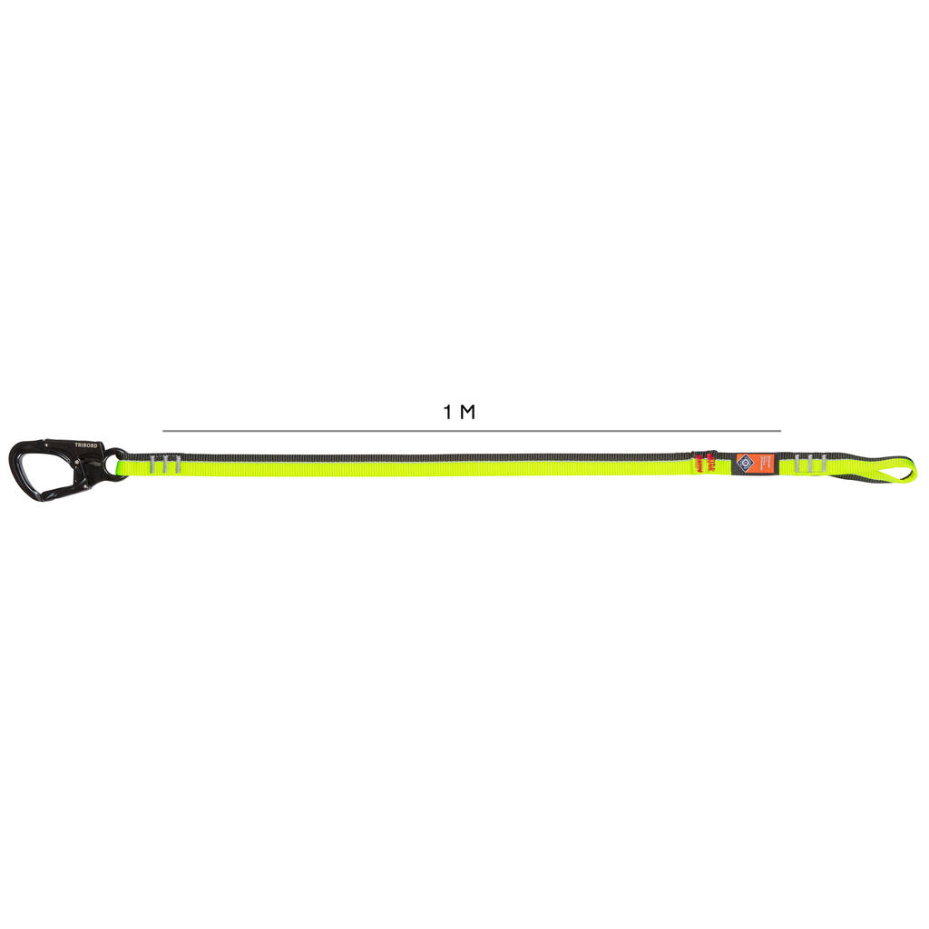 Sailing Tether 1 metre - Black / Neon Yellow