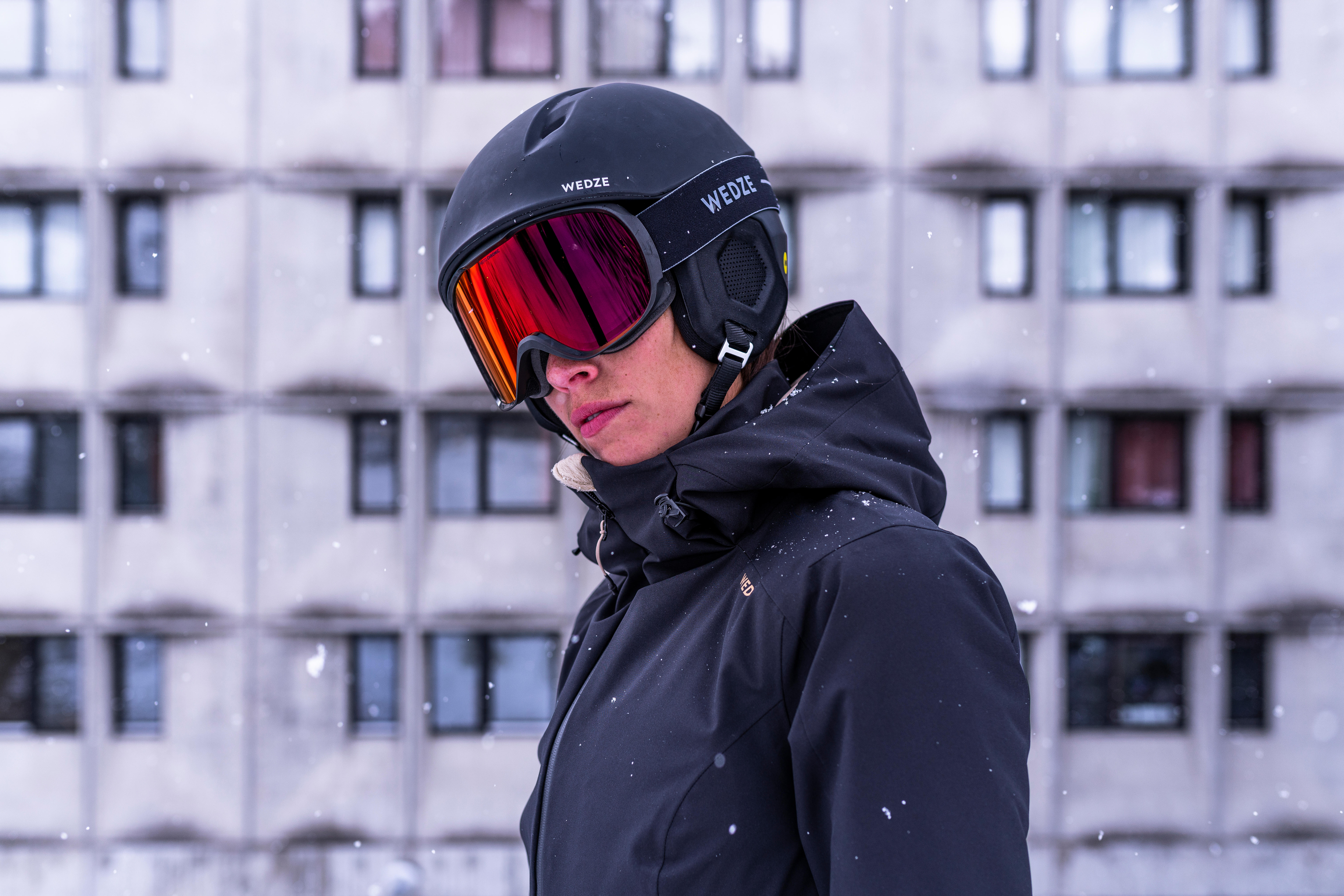 Women's Down Ski Jacket - 500 Warm Black - WEDZE