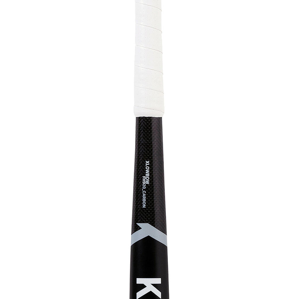 Feldhockeyschläger FH920 20% Carbon Korok Extra LowBow Jugendliche schwarz/grau