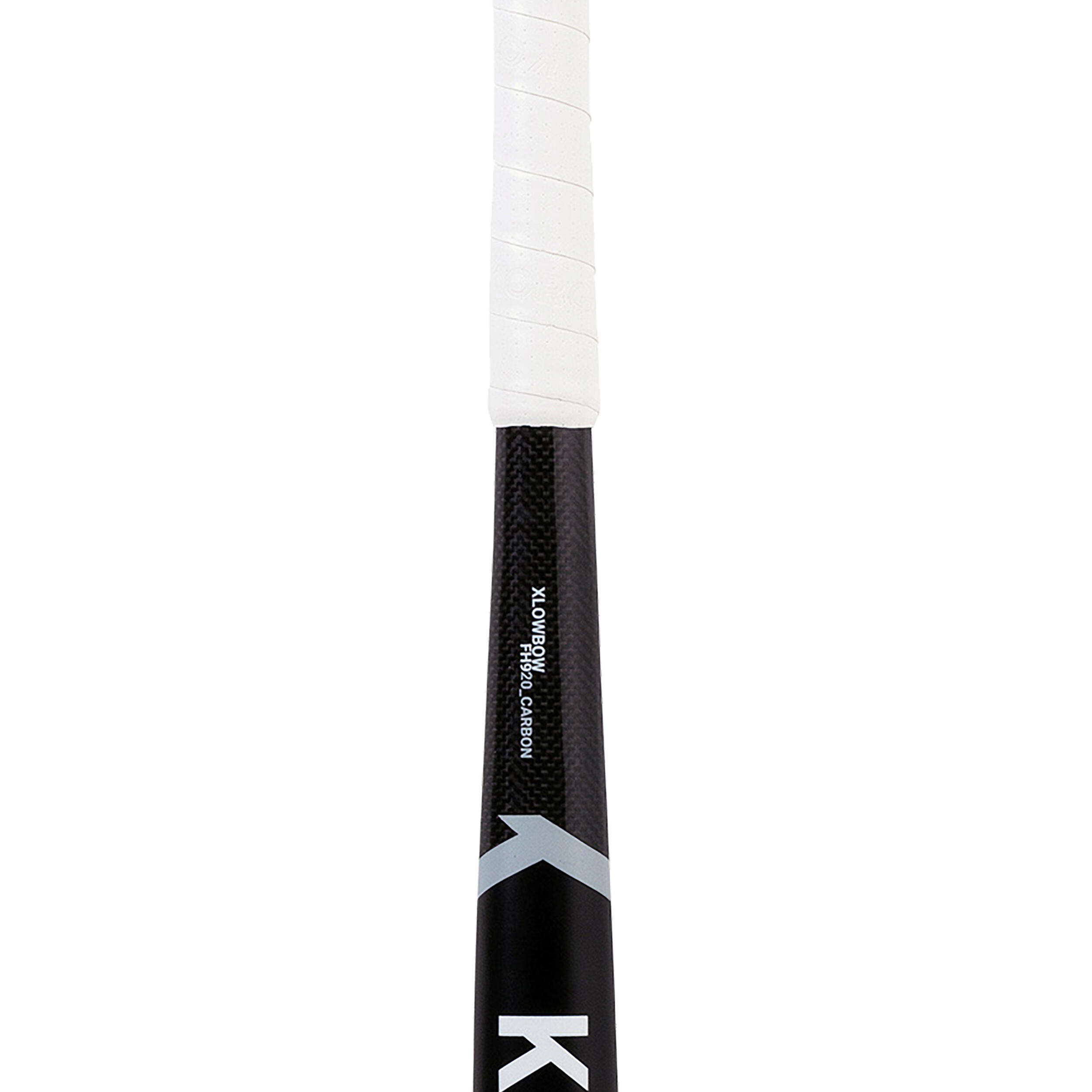 Teens' 20% Carbon Extra Low Bow Field Hockey Stick FH920 - Black/Grey 13/14