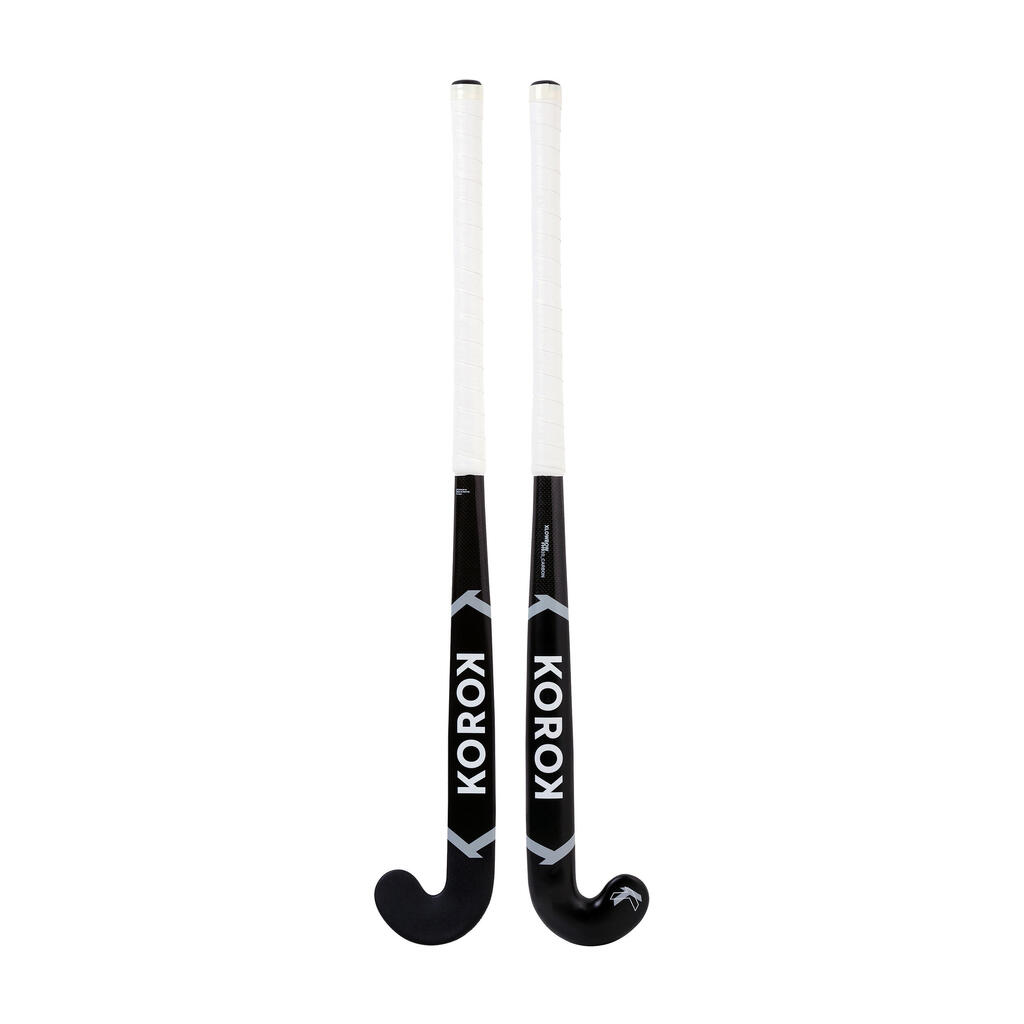 Feldhockeyschläger FH920 20% Carbon Korok Extra LowBow Jugendliche schwarz/grau